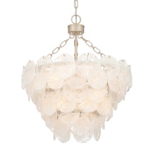 Golden 6007-20 AGS-CCG - Yep by Golden Lighting Cascada 8-light Pendant in Aegean Silver and Cirrus Cloud Glass